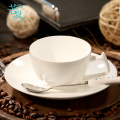 若岚骨瓷咖啡杯碟套装 创意欧式下午茶个性水杯简约陶瓷器