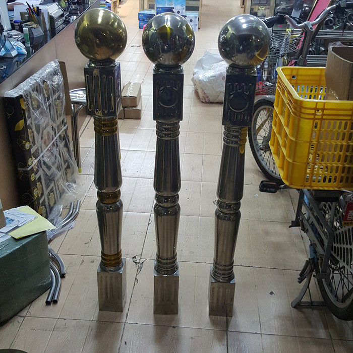 201/304不锈钢大将军柱 起步大柱不锈钢楼梯起步柱将军立柱葫芦柱