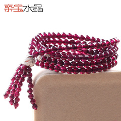 Precious Crystal purple-Garnet bracelet black female woman more fashion bracelet ice kind of waxy ice body