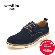 Westlink/West fall 2015 new Korean version of the leather strap with round head low daily casual shoes men's shoes