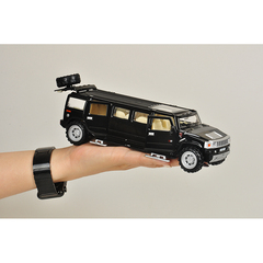 合金玩具汽车模型1:32悍马H2合金汽车模型 回力声光版开门 加长版