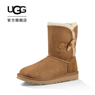 古馳魅惑木蘭適合什麼樣的女生 UGG 女士秋冬雪地靴木扣舒適休閑短靴 1012362 古馳