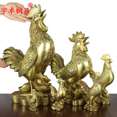 宇卓铜器 纯铜鸡 黄铜金鸡 铜公鸡都有元宝福鸡 家居铜工艺品摆件