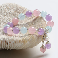 Pro-Bao natural aquamarine Crystal purple jade Crystal bracelets ladies bracelets jewelry much treasure and welfare benefits