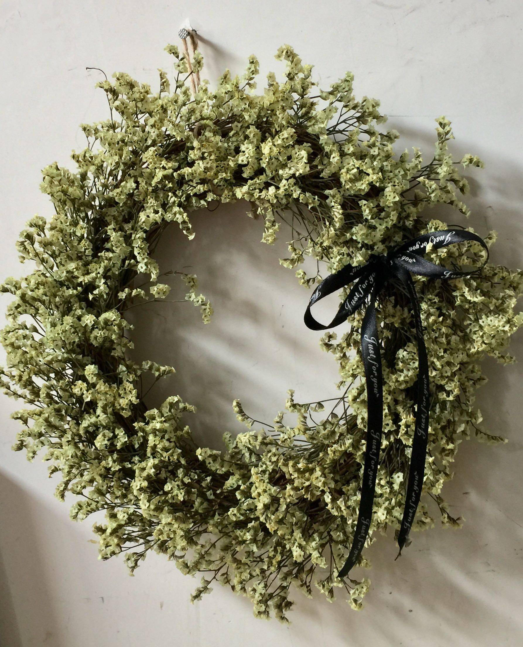 小清新韩式花环天然干花水晶花干树藤圈环壁饰橱窗干花挂饰原118