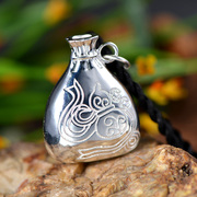 Very retro folk style 925 silver pendants Thailand Thai hip flask shape pendant pendant women''s jewelry birthday gifts