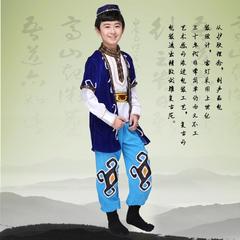 新款儿童男哈萨克族服装少数民族演出服饰新疆民族服装舞蹈服2016