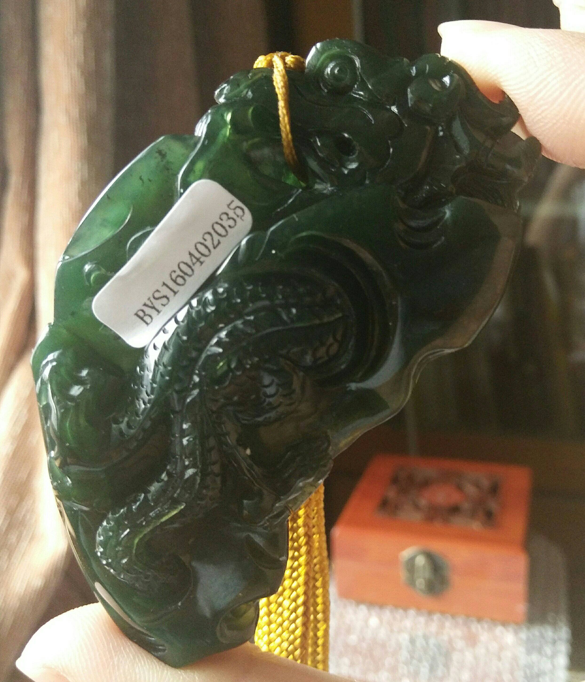 泰山玉手把件盛世腾龙碧玉平安玉龙玩件精雕玉器小摆件证特价包邮