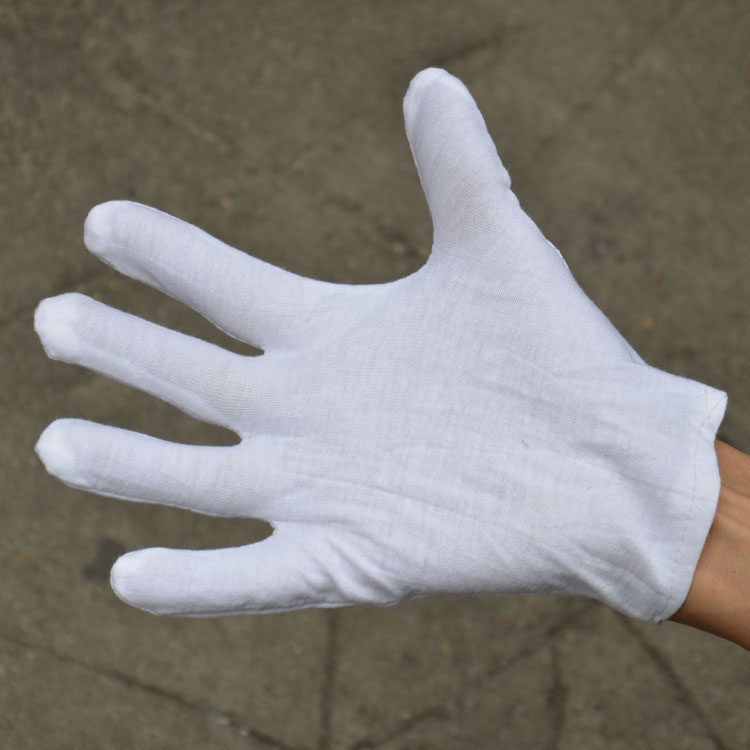 汗布手套作业手套纯棉批发无尘手套白布手套单面加厚电子劳保手套