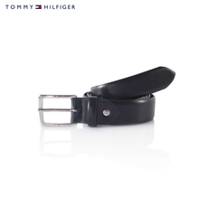 TommyHilfiger 男装简约针扣牛皮革腰带-AM0AM01360MW