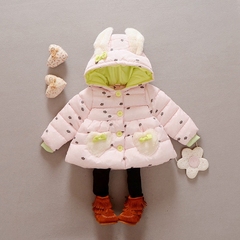 女宝宝冬装棉衣 加厚婴儿衣服 1-2-3岁女童装卡通皇冠棉袄H289