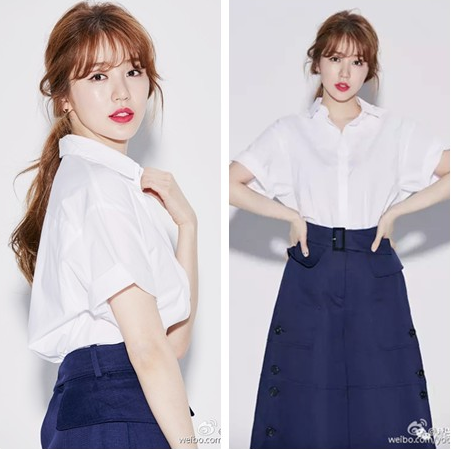 女神的新装尹恩惠同款 白色蝙蝠翻领短袖衬衫