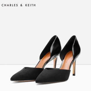 賽特奧萊菲拉格慕 CHARLES KEITH女鞋CK1-60360941歐美尖頭側鏤空性感高跟鞋奧賽鞋 表菲拉格慕