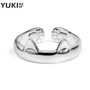 YUKI S925 silver cat girl open Live Silver adjustable hand index finger ring ring ring ring Korea accessories