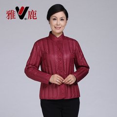 雅鹿中老年羽绒内胆女士修身羽绒内服内胆女妈妈装加大码加厚短款