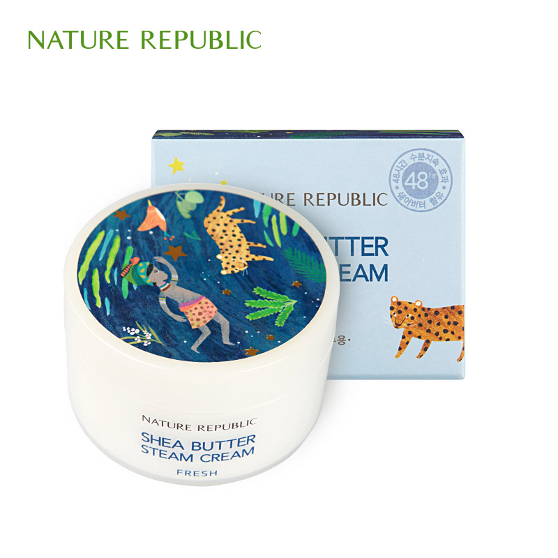 Nature Republic乳木果油滋润清爽蓝色补水保湿乳霜产品展示图1