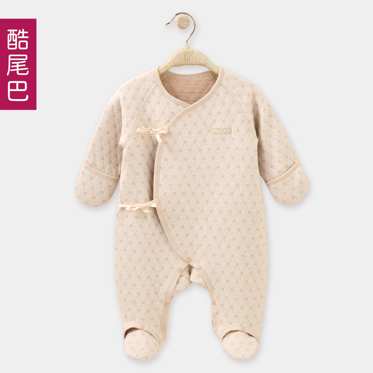 新生儿衣服秋冬0-3个月 新生婴幼儿宝宝春秋冬装连身衣爬服哈衣产品展示图3