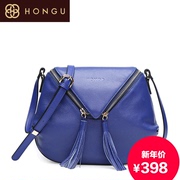 Honggu red genuine new European fashion Valley 2015 counters fringed leather shoulder slung bags 7878