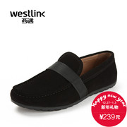 Westlink/West fall 2015 new suede leather English foot driving Le Fu, men's shoes and leisure shoes