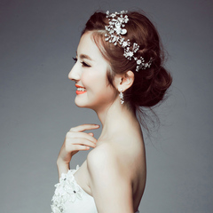 诗嘉琪娜 繁星。新娘头饰头花韩式婚礼白色花朵发饰配饰韩版饰品