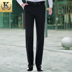KESWELL/克斯威尔加绒西裤男装正装裤加厚直筒商务休闲裤子保暖裤