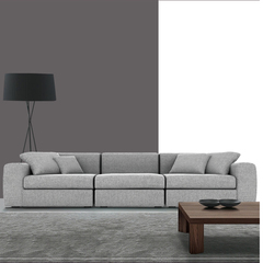 小户型布艺沙发组合 欧式客厅家具白色沙发 简约转角可拆洗沙发