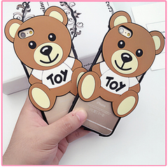 范冰冰明星同款泰迪熊iphone6S手机壳卡通5s苹果6plus保护套se