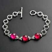 Thai import stylish Ruby women bracelet 925 Silver handmade original ladies Japanese and Korean jewelry