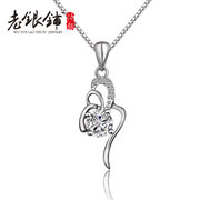 Wu Yue Pu S925 silver necklace old silver female diamond Korea fashion jewelry jewelry Butterfly collar bone chain gift