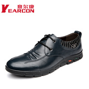 Italian con men's genuine fall 2015 new leather men's everyday casual lace trend men's shoes