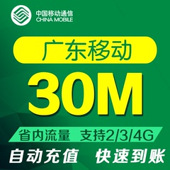 广东移动流量30M省内手机流量叠加包支持2G3G4G当月有效