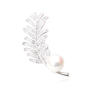 Ya na Crystal faux Pearl brooch women''s high-end full rhinestone brooch pin buckle Korean accessories Cardigan chest clasp