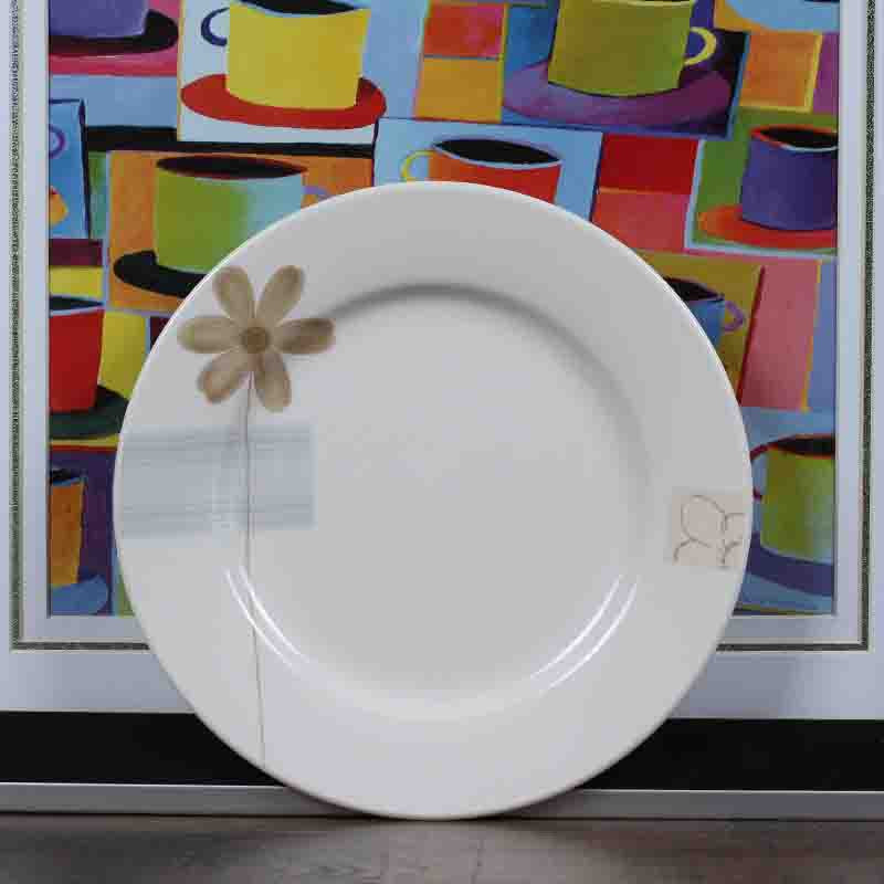 出口欧式陶瓷盘子简约餐盘时尚餐碟家用甜点盘可爱陶瓷盘花朵花卉