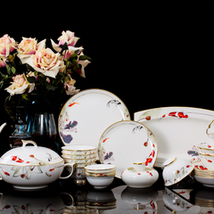 景德镇陶瓷碗套装瓷器骨瓷餐具套装碗盘欧式餐具碗碟套装家用送礼