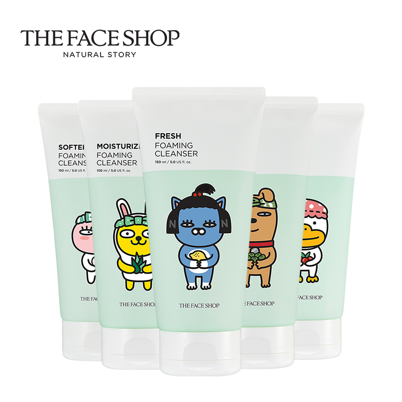 The Face Shop 限量版kakao friends 每日草本洁面清洁毛孔洗面奶产品展示图1