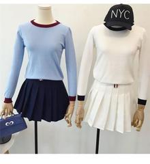 2016秋装新款韩版长袖针织衫套头修身短款毛衣打底衫女装学生P821