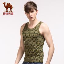骆驼男装 2015夏款日常休闲棉背心 男士无袖清凉