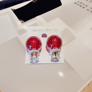 Makeup fashion double Pearl Earrings magic Korea Korean fashion wild temperament fantasy earrings