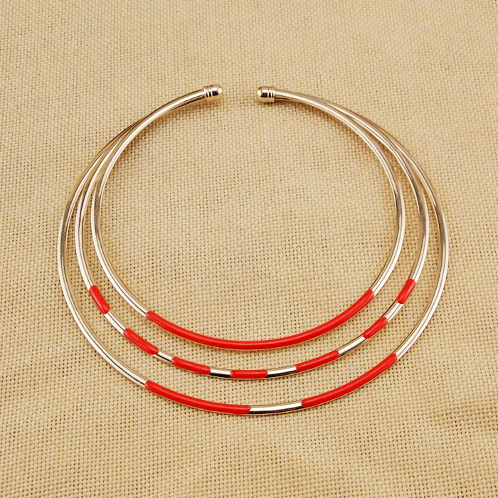 韩国新款时尚简约潮流个性夸张滴釉多层女项圈项链短款 079 C65在类目 饰品/流行首饰/时尚饰品新, 项链中 - 来自Buy2taobao.com提供专业的淘宝代购服务