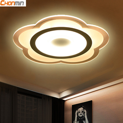 led 超薄卧室吸顶灯创意花型大气餐厅圆形儿童房遥控调光色包安装
