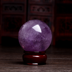 开光天然紫水晶球摆件 紫水晶球招财镇宅旺事业紫气东来包邮