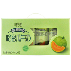 伊利牛奶 味可滋 哈蜜瓜牛奶 乳饮品 240ml*12盒