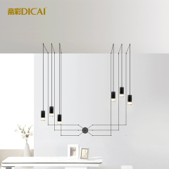 设计师个性几何图形装饰灯具LED几何线条自由造型客厅办公室吊灯