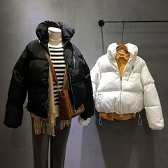 2016冬季新款棉服韩版宽松褶皱立领面包服加厚棉衣女外套632