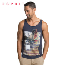 【折】ESPRIT EDC男士时尚潮流印花百搭背心-055CC2K004吊牌价169