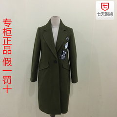 珂曼莎KM-6D099女装专柜正品 2016冬装新款时尚毛呢外套 包邮