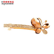 Package mail smiling authentic Korea hair accessories first butterfly clip hairpin rhinestone clip hair spring woman