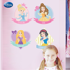 迪士尼幼儿园儿童房床头背景墙贴纸  玻璃贴冰箱贴卡通公主随心贴