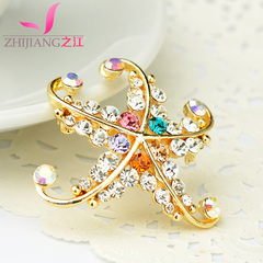 Ms Jiang Starfish brooch jewelry brooch Korea pin lovable Christmas present birthday sweater ornaments