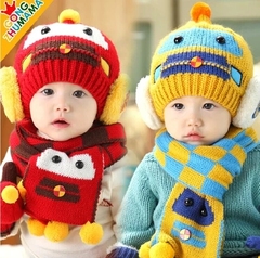 儿童冬季帽子6-12个月宝宝套头帽婴幼儿秋冬婴儿毛线帽1-2岁男女